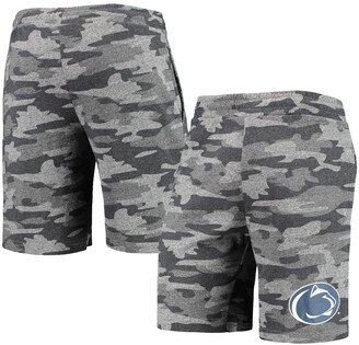 Men's Concepts Sport Charcoal, Gray Penn State Nittany Lions Camo Backup Terry Jam Lounge Shorts - Charcoal, Gray