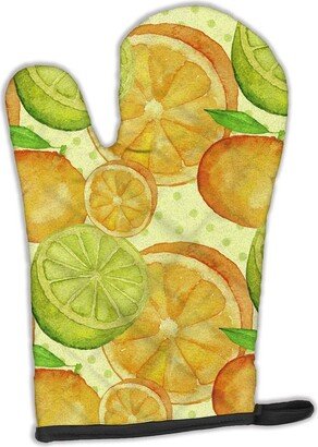 Watercolor Limes and Oranges Citrus Oven Mitt