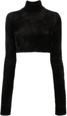 THE ANDAMANE Turtleneck cropped top