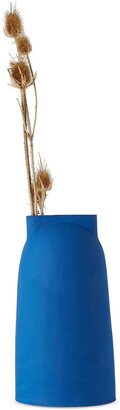 Marten Herma Anderson Blue Painted Slit Dome Vase