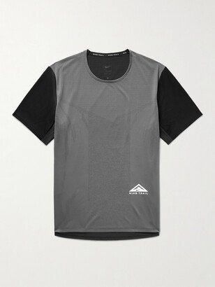 Nike Running Rise 365 Logo-Print Dri-FIT and Ripstop T-Shirt