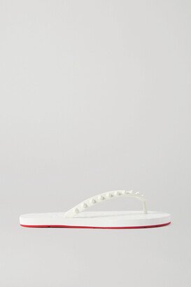 Loubi Flip Donna Spiked Rubber Flip Flops - White