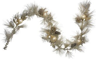 Northlight Unlit Pomegranate and Apple Pine Needle Artificial Christmas Garland