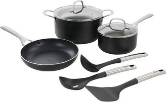 Palladium 8 Piece Aluminum Cookware Set in Black