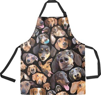 Dachshunds Adjustable Bib Apron - Gorgeous Photographic Reproductions Custom Background Colors