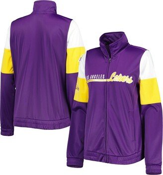 Women's G-iii 4Her by Carl Banks Purple Los Angeles Lakers Change Up Full-Zip Track Jacket