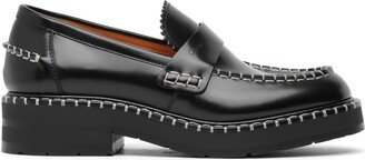 Noua black leather loafers