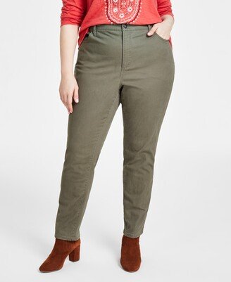 Style & Co Plus Size High-Rise Straight-Leg Jeans, Created for Macy's