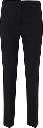 Mid-Rise cropped Slim-Fit Trousers