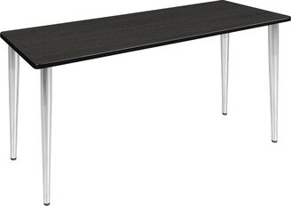 72 x 24 Kahlo Tapered Leg Table- Ash Grey/ Black