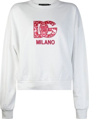 Logo Embroidered Oversized Sweatshirt