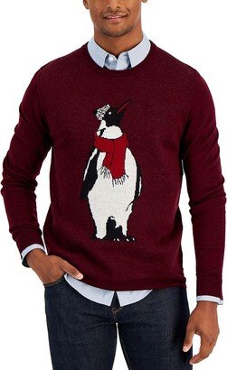 Mens Wool Blend Crewneck Pullover Sweater