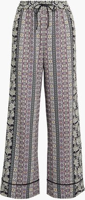 Meera printed crepe pajama pants