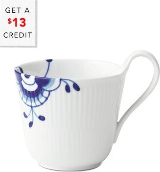 Blue Fluted Mega High Handle Mug With $13 Credit