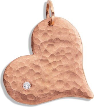 JULEZ BRYANT Lana Large Heart With Diamond Rose Gold Charm