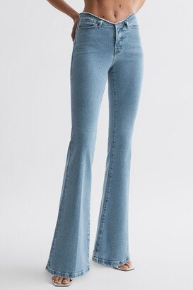 Distressed Flared Jeans-AC