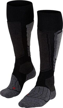 SK1 Knee High Ski Socks (Black/Mix) Women's Knee High Socks Shoes