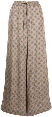 Geometric Wide-Leg Trousers