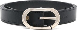 Buckle-Fastening Leather Belt-AI