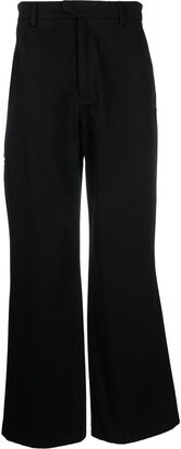 Wide-Leg Tailored Trousers-AO