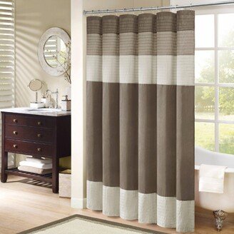 Salem Solid Pieced Polyester Shower Curtain