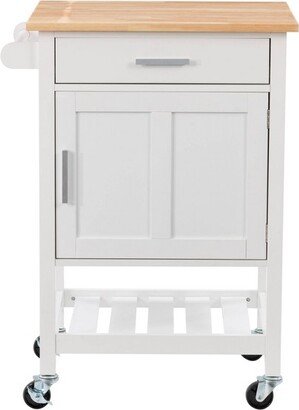 Sage Wood Kitchen Cart White