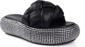 Shappy Crystal Platform Slide Sandal