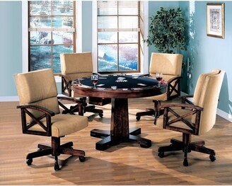 Furniture Marietta Tobacco and Tan 5-piece Game Table Set