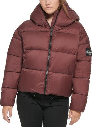 Women's Cropped Hooded Puffer Jacket