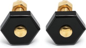 Bi-Colour Hexagonal Cufflinks