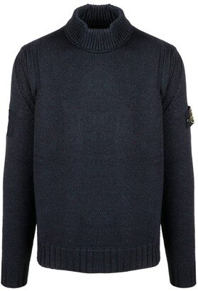 Logo Patched High-Neck Jumper-AA