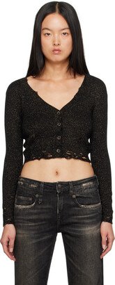 Black Distressed Cardigan-AA