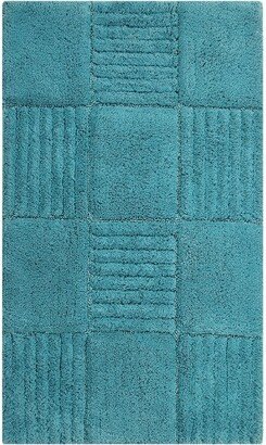 Knightsbridge Chakkar Board 220 GSF Non Skid Back Bath Rug 20 x 30 - Aqua