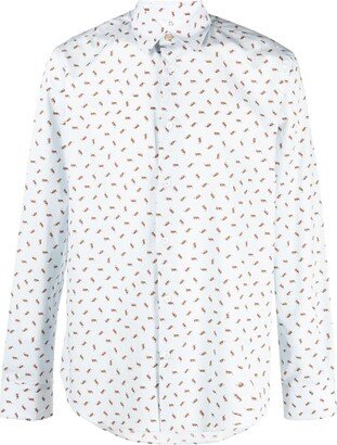 Animal-Pattern Cotton Shirt