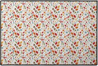 Door Mats: Woodland Floral - Multi Door Mat, Multicolor