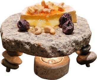 Granite Candle Powered Hot Plate With Tea Light Holder