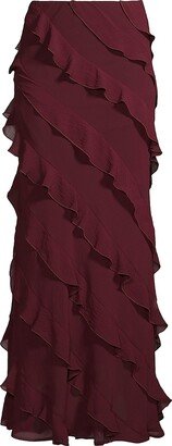 Delfi Katia Ruffled Maxi Skirt