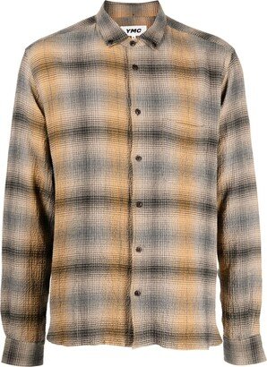 Dean check-print shirt