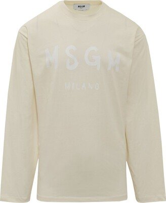 Logo-Printed Long-Sleeved T-Shirt-AA