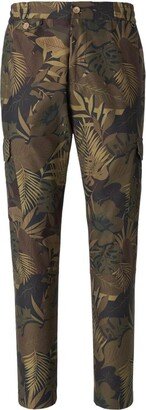 Jungle Printed Mid-Rise Cargo Trousers