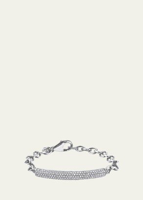 Pave Diamond Tube Chain Bracelet