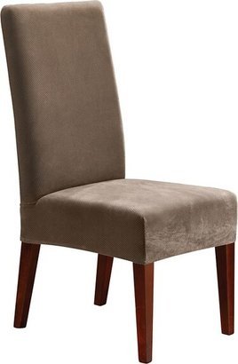 Stretch Pique Short Dining Room Chair Slipcover