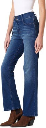 Angels Forever Young Women's Super High Rise Curvy Bootcut Jeans