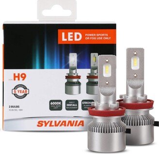 H9 Led Powersport Headlight Bulbs for Off-Road Use or Fog Lights - 2 Pack