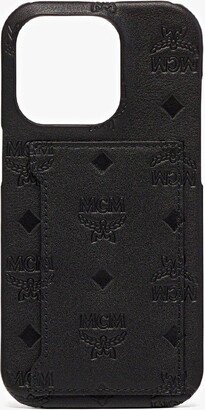 iPhone 14 Pro Case in Embossed Monogram Leather