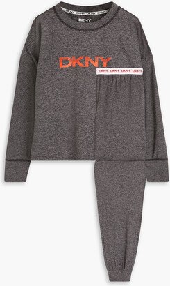 DKNY Sleepwear Printed stretch-jersey pajama set-AA