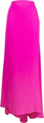 Asymmetric Silk Maxi Skirt