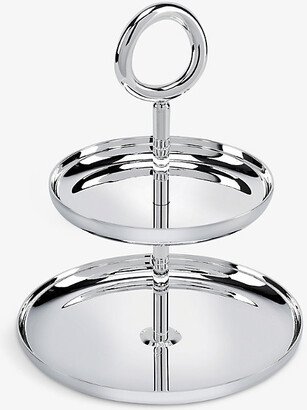 Vertigo Two-tier Silver-plated Pastry Stand