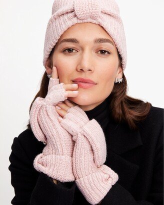 Metallic Bow Pop-Top Gloves-AA