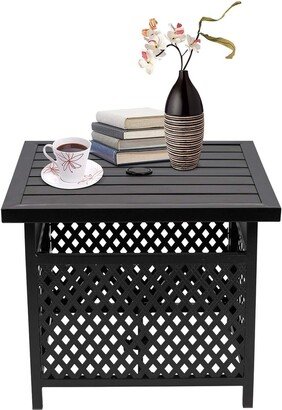 Outdoor Patio Umbrella Side Table Stand